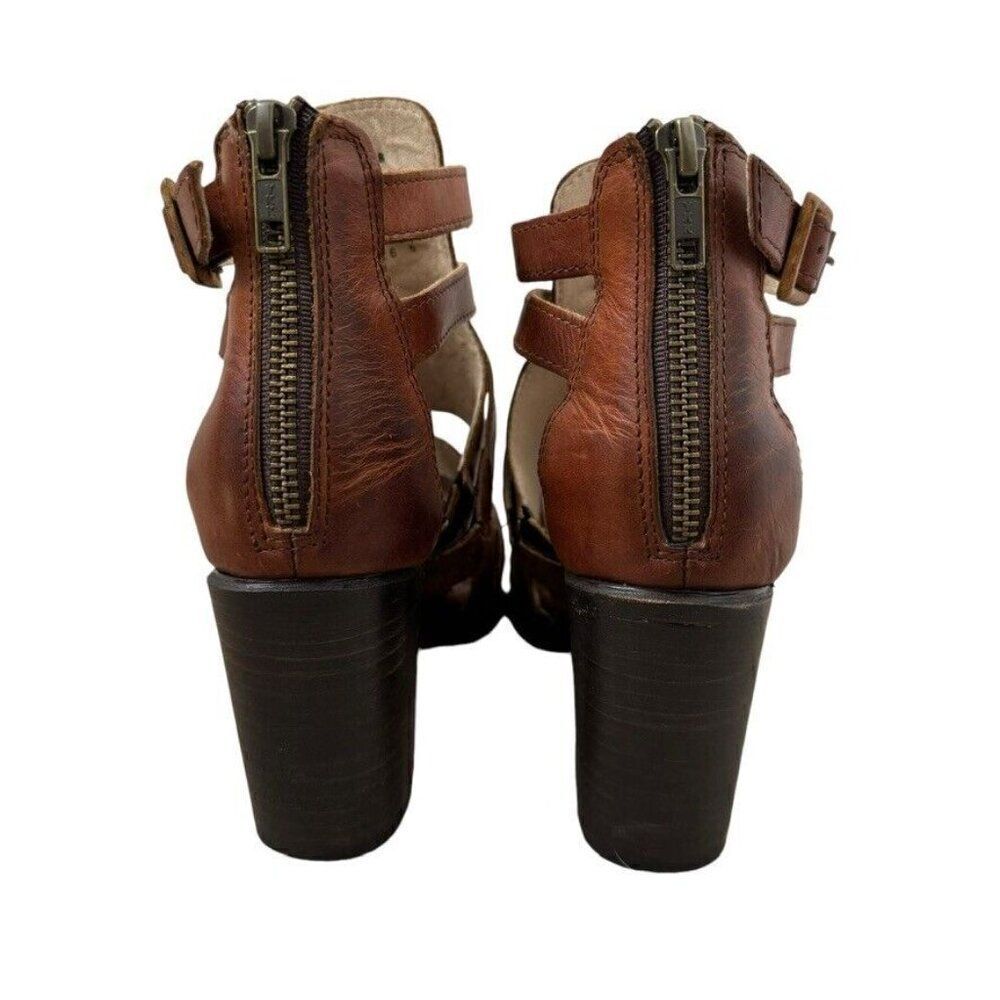 Freebird By Steven Womens Claw Brown Leather Heeled Sandel Sz 8 - Picture 5 of 11